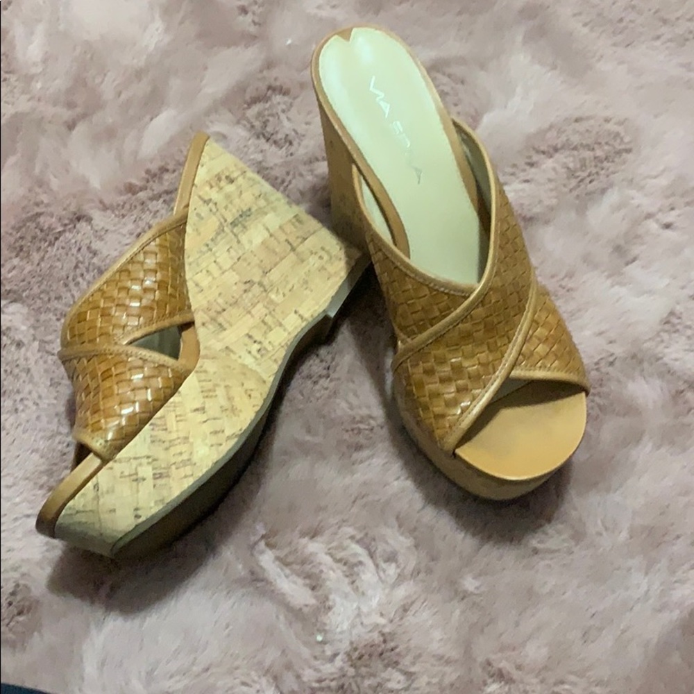 Via Spiga cork wedge sandals